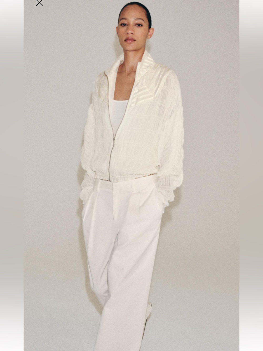 ZW COLLECTION GATHERED BOMBER JACKET